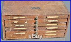 Masseeley 6 Drawer Printers Type Cabinet With Various Brass Letter