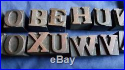 110 Vintage/Antique Wooden Printing Block Letters and Numerals