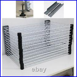 12 Layers Table Top Fixed Tiled and Spread Type Drying Rack 24×16.14×16.7Inch