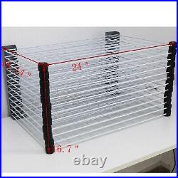 12 Layers Table Top Fixed Tiled and Spread Type Drying Rack 24×16.14×16.7Inch