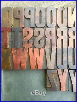 14 Line De Little Letterpress vintage wood type wood letter wood alphabet