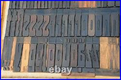 142pcs 6.22 letterpress wood printing blocks rare Art Nouveau wooden alphabet