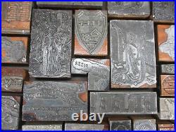 147 Antique Letterpress Printer Type Wood Metal Blocks Gas/Oil Advertising Lot