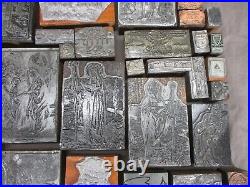 147 Antique Letterpress Printer Type Wood Metal Blocks Gas/Oil Advertising Lot