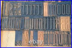 164pcs 3.54 blackletter letterpress wood printing blocks wooden type print