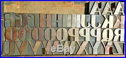 178 Wood Letterpress Print Type Blocks Letters Numbers Punctuation 1 11/16