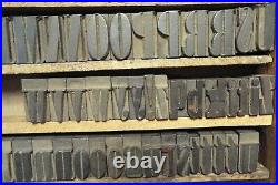 1874 1 1/8 tall Doric Condensed Wooden Typeset by William Page 87 pieces
