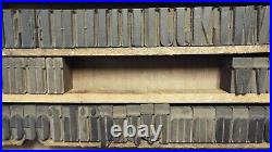 1874 1 1/8 tall Doric Condensed Wooden Typeset by William Page 87 pieces