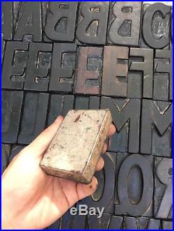191 Pcs 3.54 Wood Letterpress Alphabet Type Print Blocks Upper & Lower Case