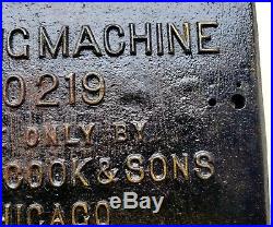 1930s Vandercook Sons Old Style Proving Machine 219 Chicago Iron Plaque Door
