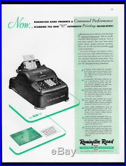 1948 Vintage Print Ad 40's REMINGTON RAND printing calculator office equipment