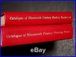 1978 1st. Ed Catalogueof Nineteenth Century Bindery Equipment & Printing Presses