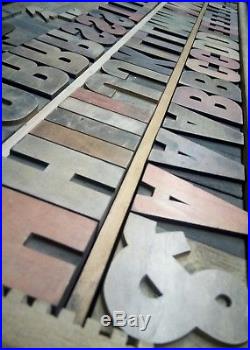 2 1/2 Hamilton Gothic Wood Type 15 line Vandercook LETTERPRESS Printing 60pcs