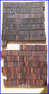 2 Colour Wooden letterpress type, 372 pieces, 16 line 2 and 5/8 ins high, 34 mm