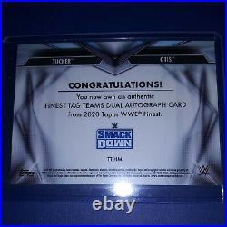 2020 WWE Topps Finest Tag Teams Tucker & Otis Auto # 4/25 Gold Refractor