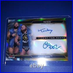 2020 WWE Topps Finest Tag Teams Tucker & Otis Auto # 4/25 Gold Refractor