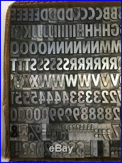 20th Century Extra Bold Cond. 60 pt Letterpress Type Metal Printing Sorts Font