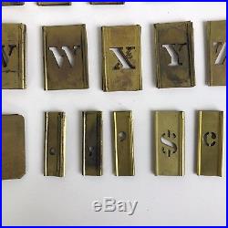 233+ Lot 2 Interlock Brass Stencils Sets Letters Numbers Extras Vintage Crafts