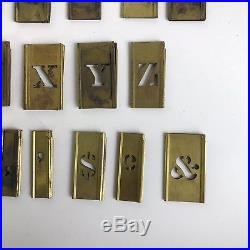 233+ Lot 2 Interlock Brass Stencils Sets Letters Numbers Extras Vintage Crafts