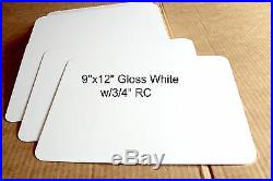25 pcs. 9 x 12.040 Gloss White ALUMINUM SIGN BLANKS with3/4RC- (Utility Use)