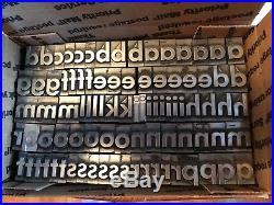 3/4 inch Metal Letterpress Type, upper and lower case, numbers and punctuation