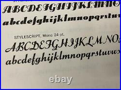 36pt Stylescript- Foundry Metal Type Letterpress Font Printing Baltotype