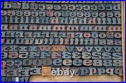 387 letterpress wood printing blocks 0.87 tall printers alphabet type font ABC