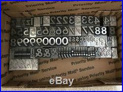 5/8 inch Metal Letterpress Type, upper and lower case, numbers and punctuation