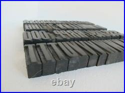 A TO Z ALPHABET / ANTIQUE WOODEN TYPE / FONT / PRINTING BLOCKS / 5 CM HIGH 67 pc