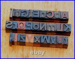 A-Z alphabet 0.71 letterpress wooden printing blocks wood type Vintage printer