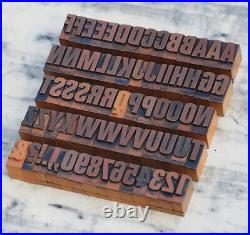 A-Z alphabet 1.06 letterpress printing blocks type printer vintage characters