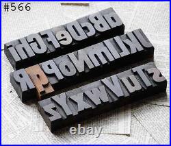A-Z alphabet mixed letterpress wood printing blocks type woodtype ABC letterform