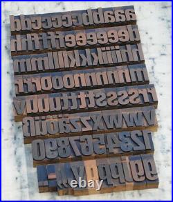A-z + 0-9 alphabet 1.77 letterpress printing blocks type printer old vintage