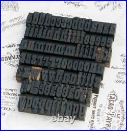 A-z alphabet 1.06 letterpress wooden printing blocks wood type Vintage printer
