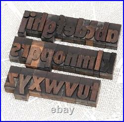 A-z alphabet 1.77 letterpress wooden printing blocks wood type character print