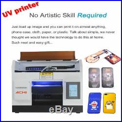 A4 UV Printer 6 Color for Phone case Glass Metal Wood Badge Signs with Laptop