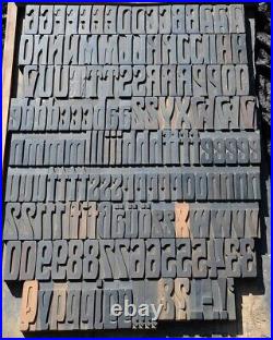 ART NOUVEAU letterpress wood printing blocks 160pcs 2.83 wooden type print