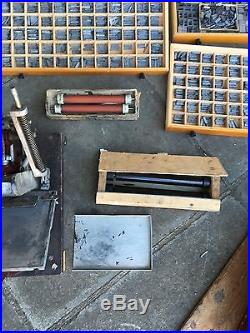 Adana 8 x 5, and 6 x 4 printing press with type and lots more letterpress