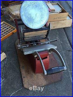 Adana 8 x 5, and 6 x 4 printing press with type and lots more letterpress
