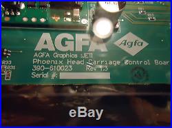 Agfa, Phoenix Head Carriage Control Board, Part#390-610023, Used