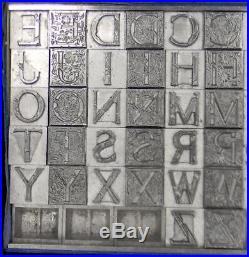 Alphabets Letterpress Print Type Monogram 36pt 2/C Massey Initials ML36 4#