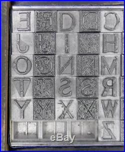 Alphabets Letterpress Print Type Monogram 36pt 2/C Massey Initials ML89 4#