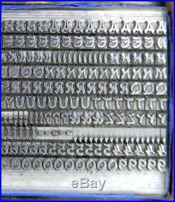 Alphabets Metal Letterpress Print Type Antique 12pt Mandarin ML58 3#