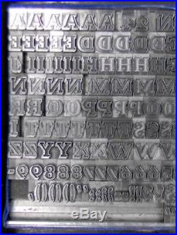 Alphabets Metal Letterpress Print Type Import Bauer 24pt Beton Open ML85 4#