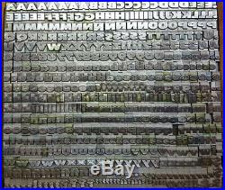 Alphabets Metal Letterpress Type TITLE 24pt Gothic Bold Expanded MM69 9#