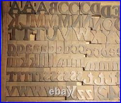 Alphabets WOOD Letterpress Type Hamilton 12line 2 Ben Franklin 141pc V49 10#