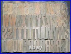 Alphabets WOOD Letterpress Type Hamilton 12line 2 Gothic Ex Cond MW21