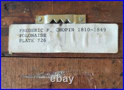 Antique Chopin Music Score Wood & Metal Block Printing Plate 11 x 7.5 Inch