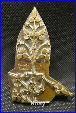 Antique Flower Design Victorian Letterpress Bronze Print Block or Jewellery