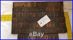 Antique Letterpress Gothic Bold Wood Type lower case 10 line (1-2/3)q91